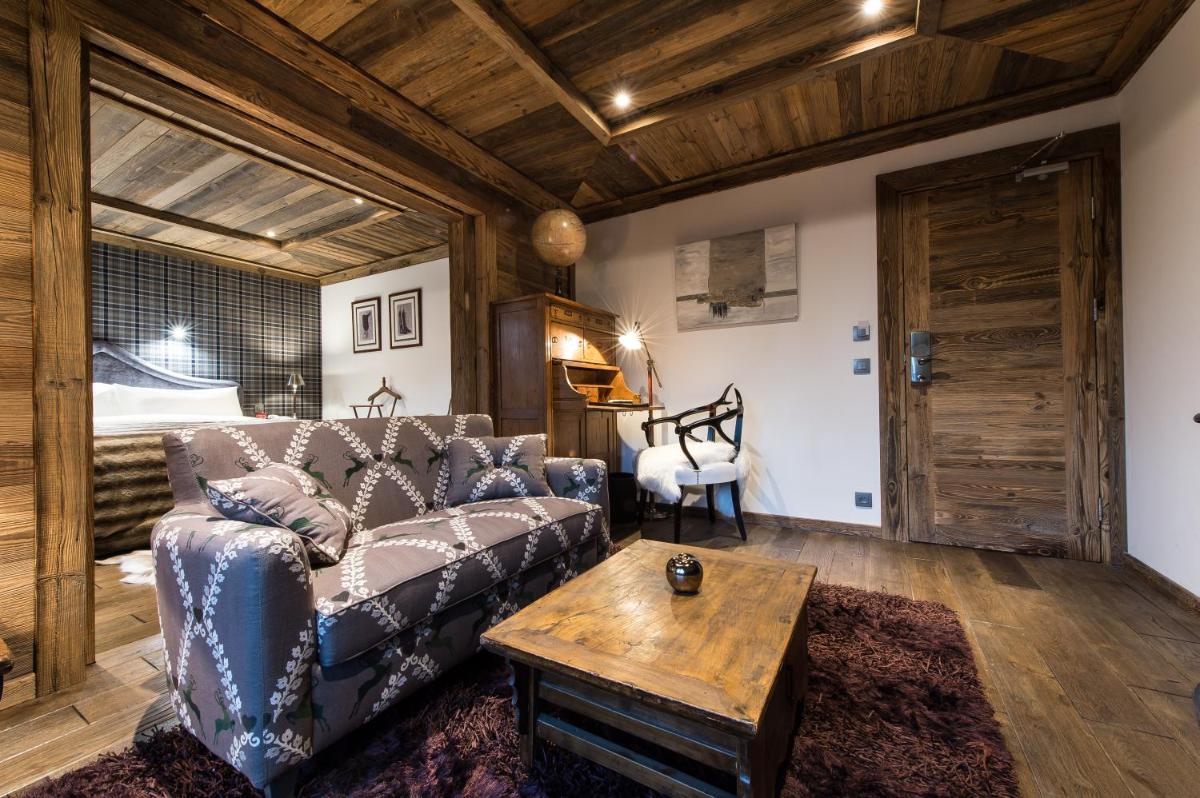 Coin salon dans l'établissement Le Chalet Blanc
