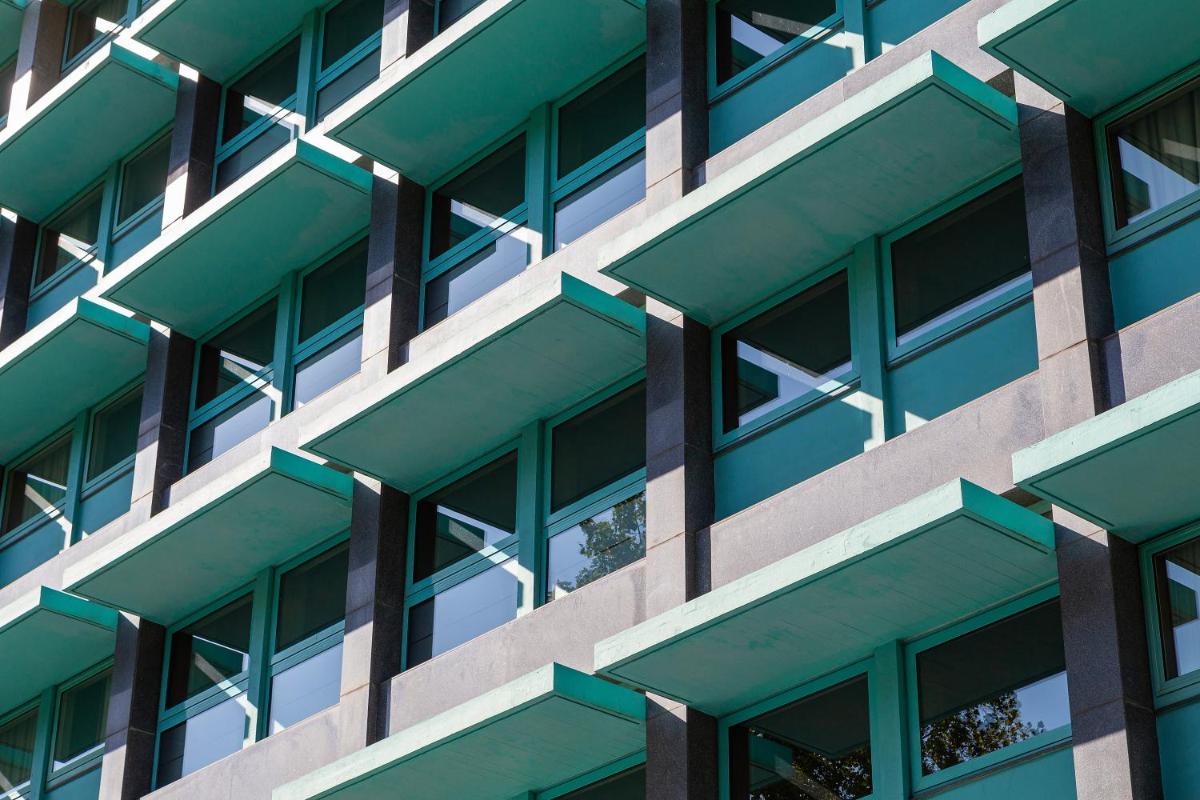 O edifício onde o hotel está situado
