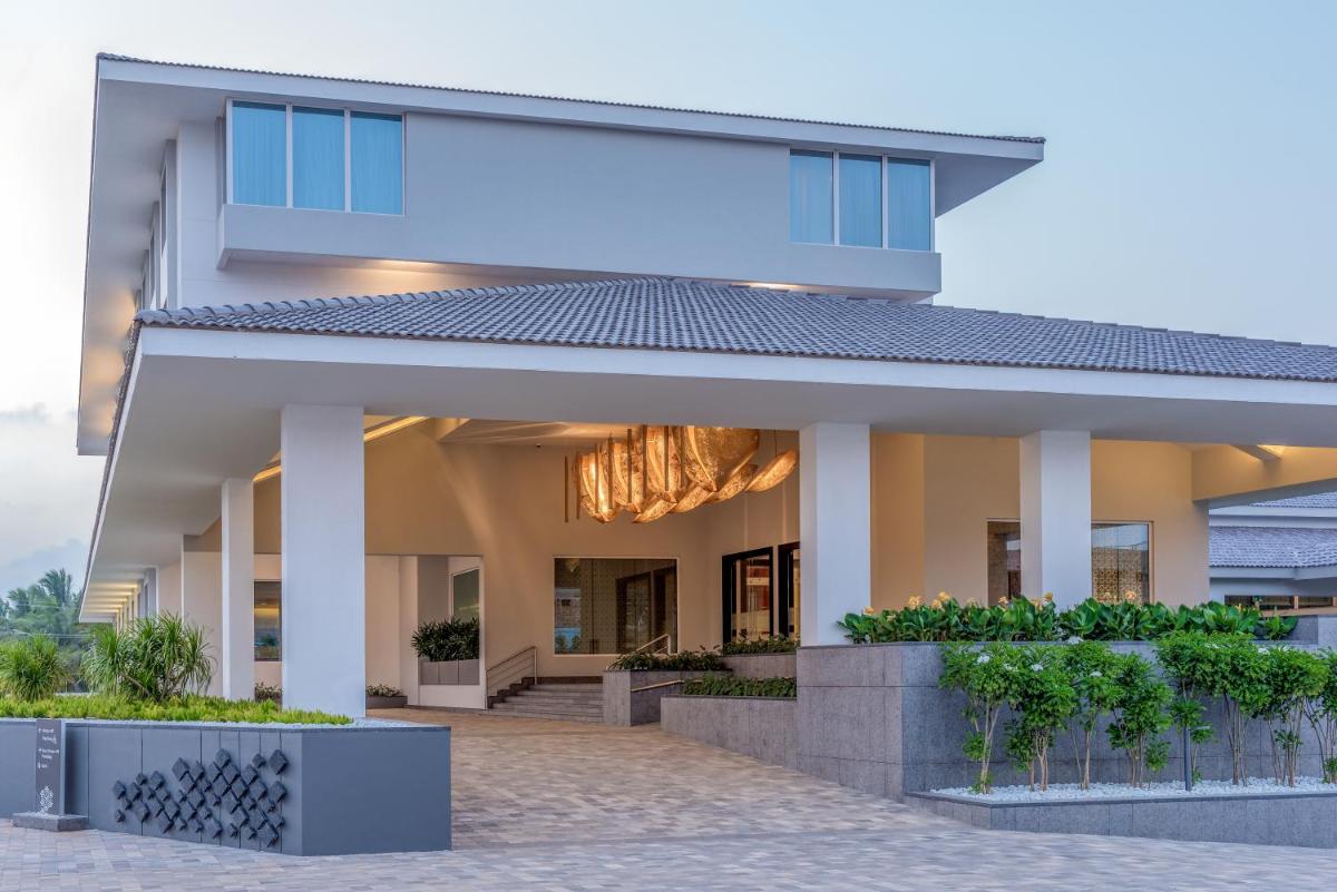 a rendering of the front of a house at The Residency Towers, Rameswaram in Rāmeswaram