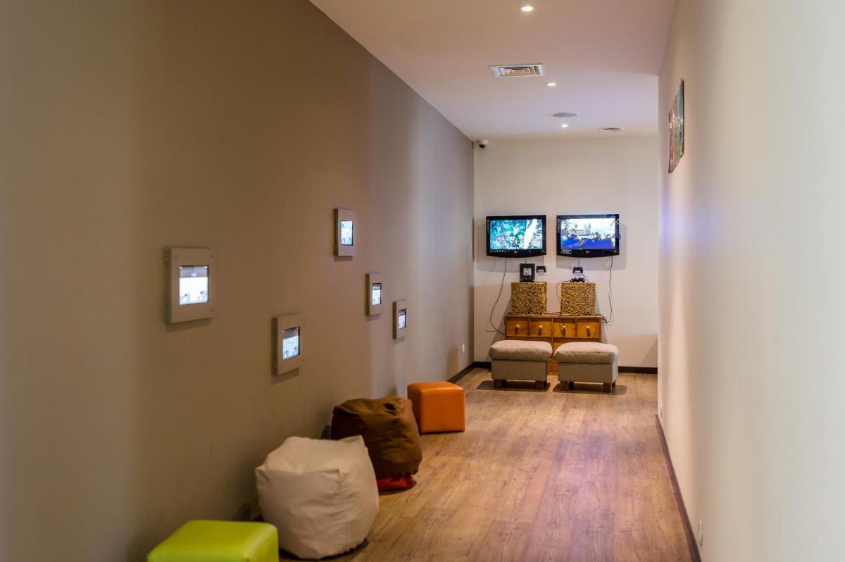 Uma televisão e/ou sistema de entretenimento em Puralã - Wool Valley Hotel & SPA