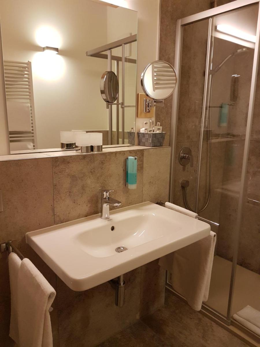 Ein Badezimmer in der Unterkunft Gästehaus der Geroldsauer Mühle