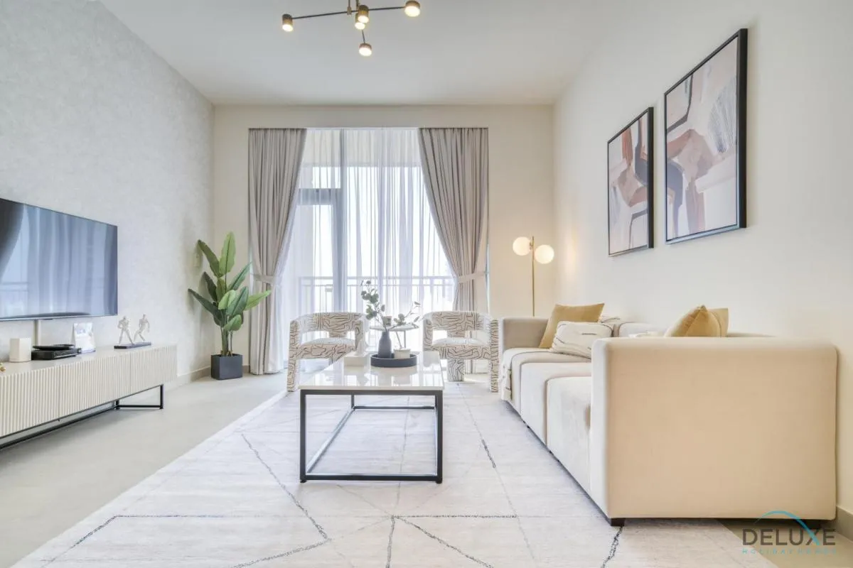 ⁨Peaceful 1BR at Creek Rise Tower 2 Dubai Creek Harbour by Deluxe Holiday Homes⁩ — صورة 8