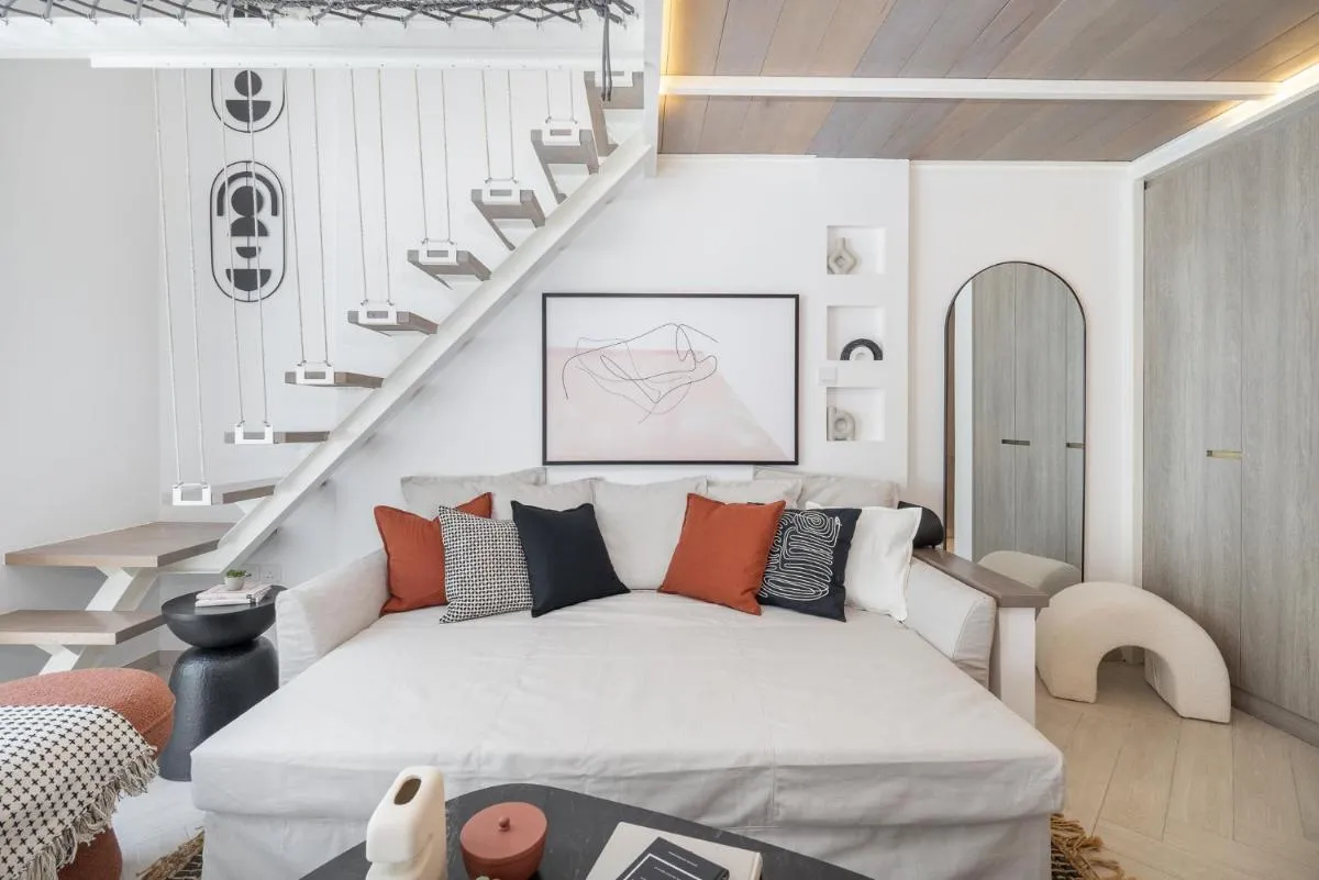Fashionable loft with catamaran net in JVC — صورة 3