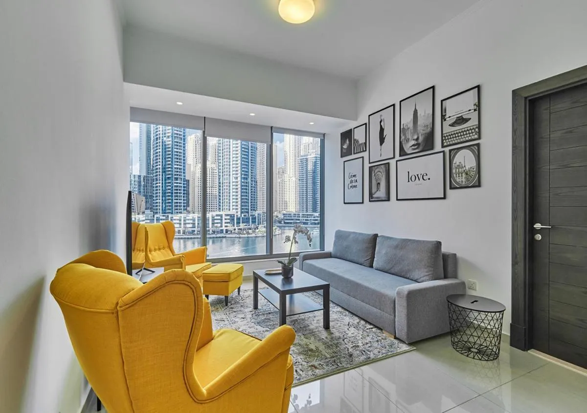 Luxury 1BR Apartment in the heart Marina, Connection to Dubai Marina Mall - Silverene tower — صورة 2
