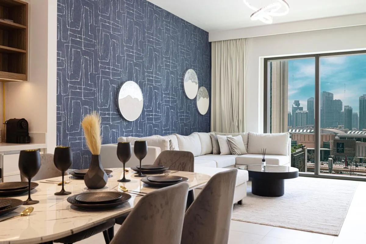 ⁨FULL Burj Khalifa view 2BR with Dubai Mall connection in Downtown⁩ — صورة 21