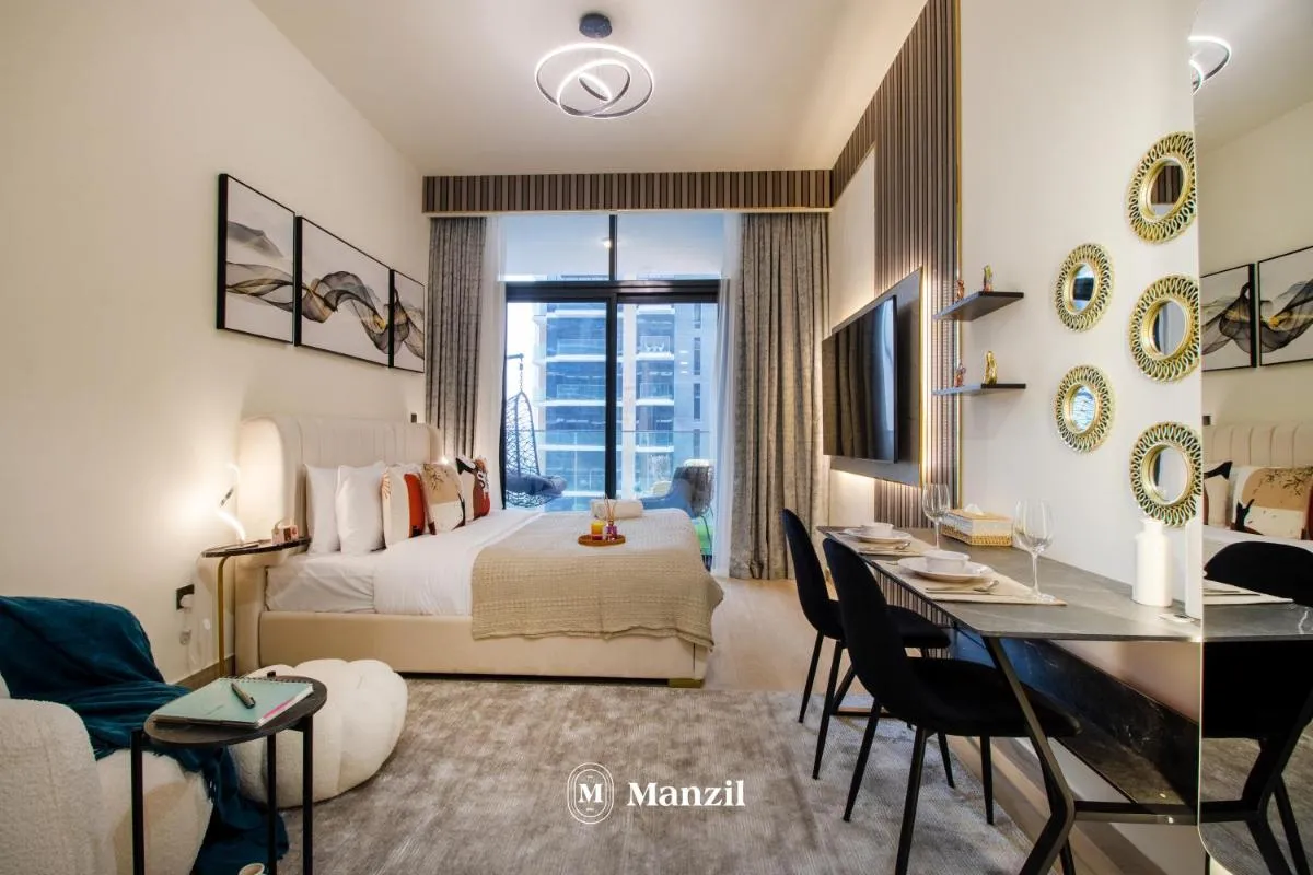 ⁨Manzil - Studio Apartment in Azizi Riviera near Dubai Mall⁩ — صورة 3