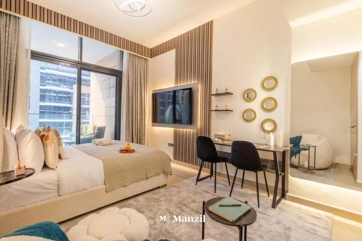 ⁨Manzil - Studio Apartment in Azizi Riviera near Dubai Mall⁩ — صورة 2