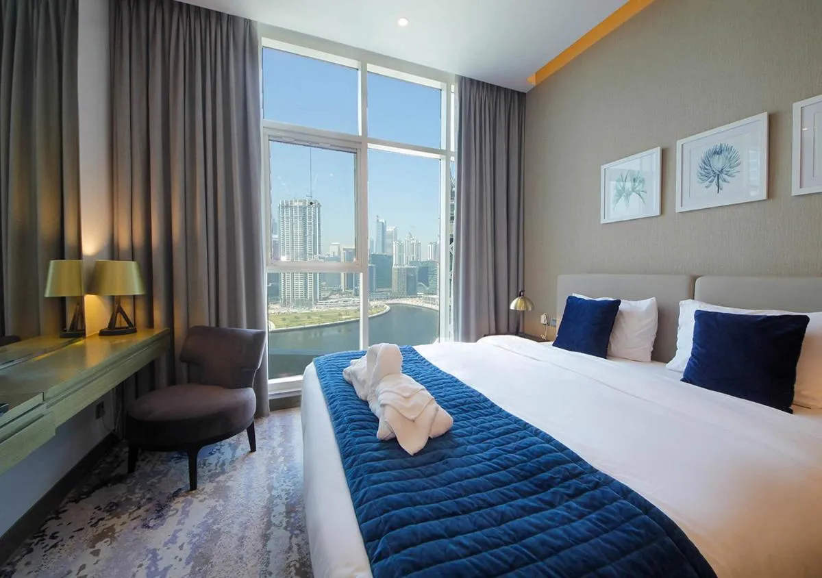 Luxury Studio Apartment Canal View Near Dubai Mall - دبي، الإمارات