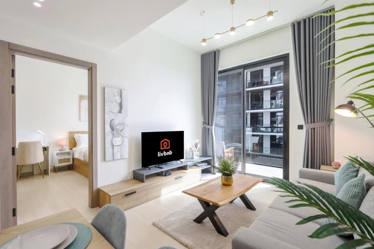 Chic 1BR in JVC with Balcony, Near Mall & Parks