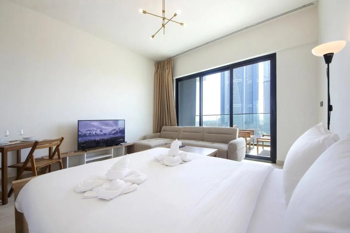 Modern Studio Stay in Business Bay Near Dubai Mall — صورة 2
