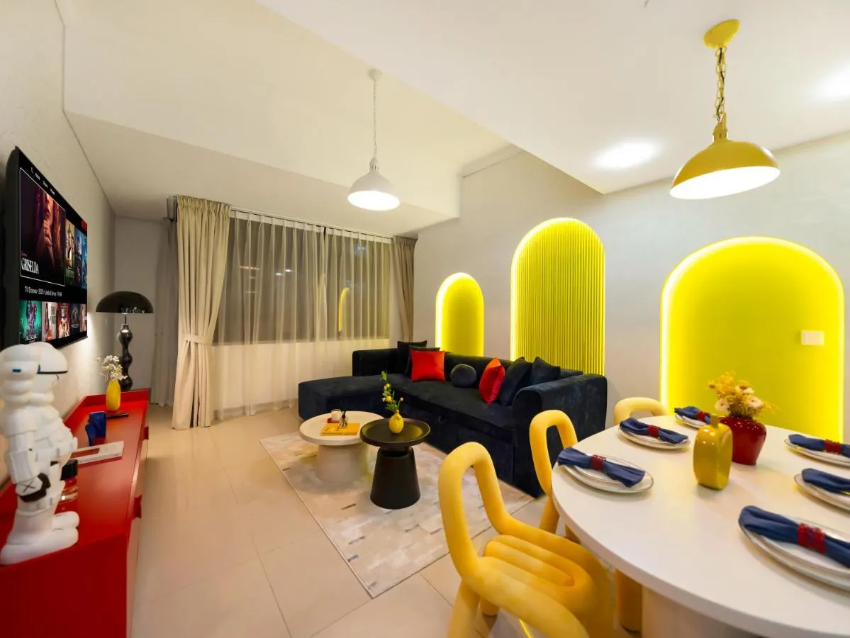 Amazing Design Colorfull Flat Palm Jumeirah View in Heart of Marina — صورة 4