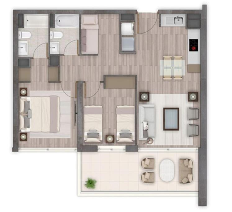 Confortable departamento con hermosa y relajante vista al mar