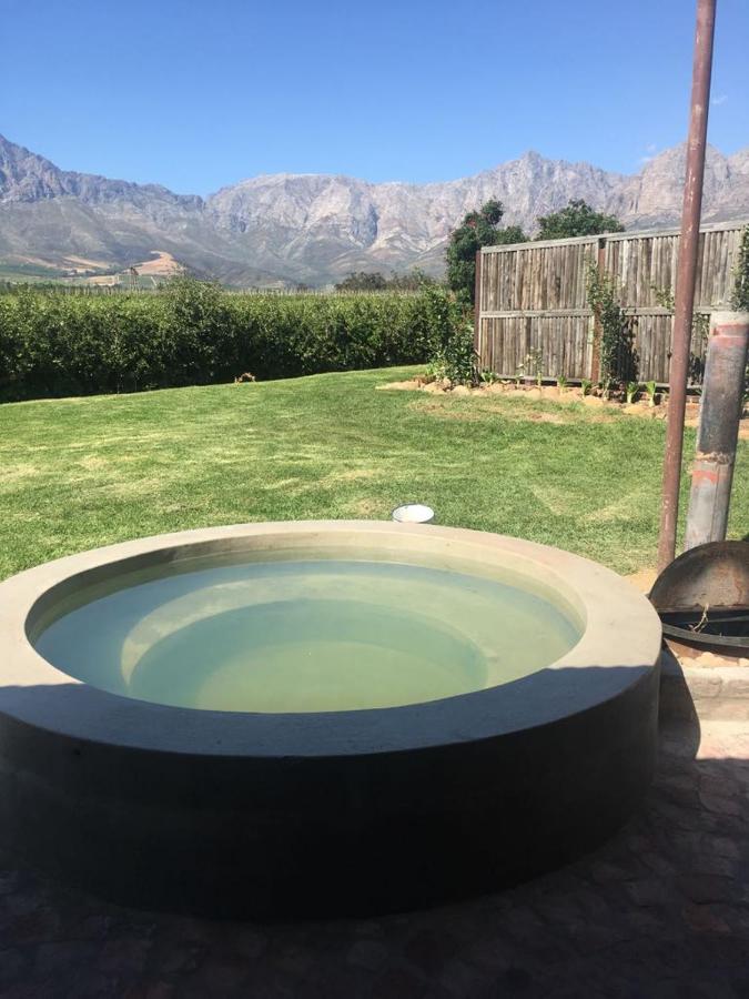 Heated swimming pool: Seven Oaks Vineyard Cottages
