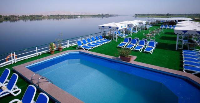 Rooftop swimming pool: Luxor Luxury Nile Cruises - From Luxor 04 & 07 Nights Each Saturday - From Aswan 03 & 07 Nights Each Wednesday