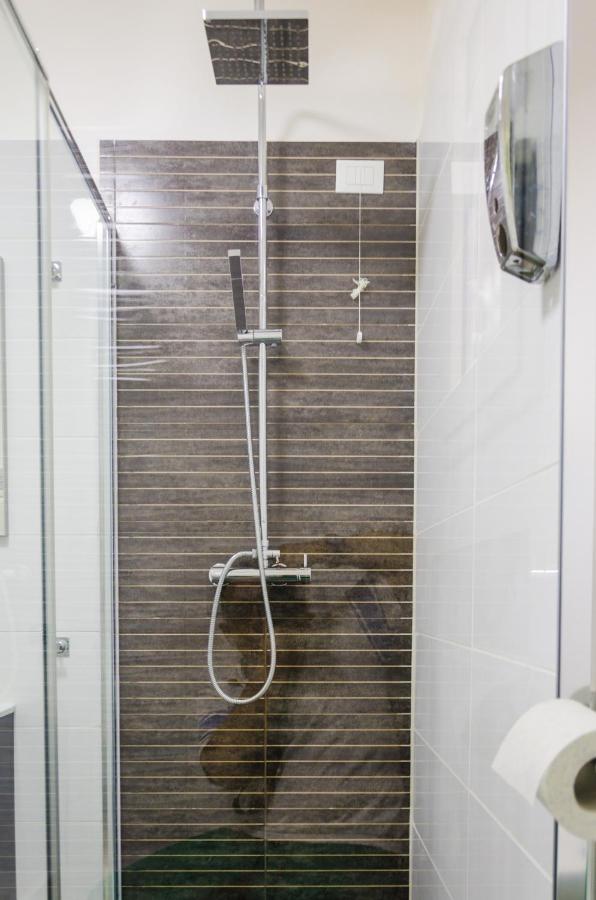Modern bathroom with shower