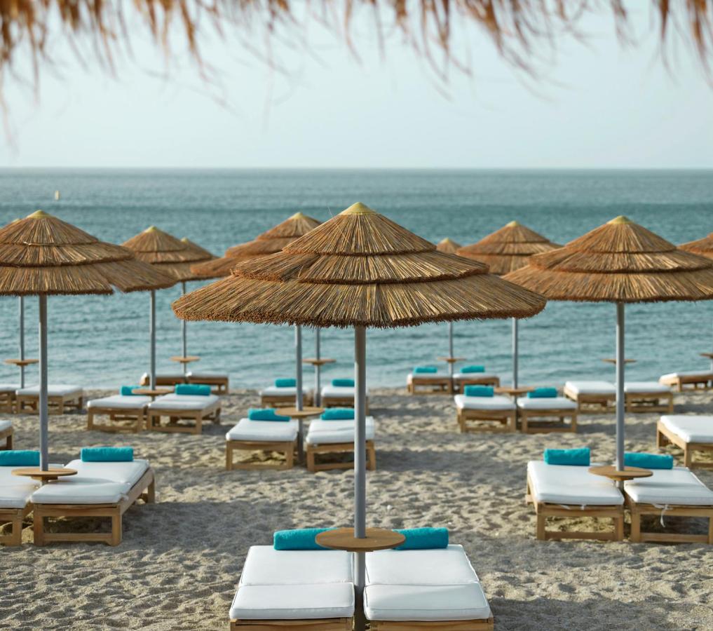 Hotel, plaża: Mitsis Blue Domes Resort & Spa
