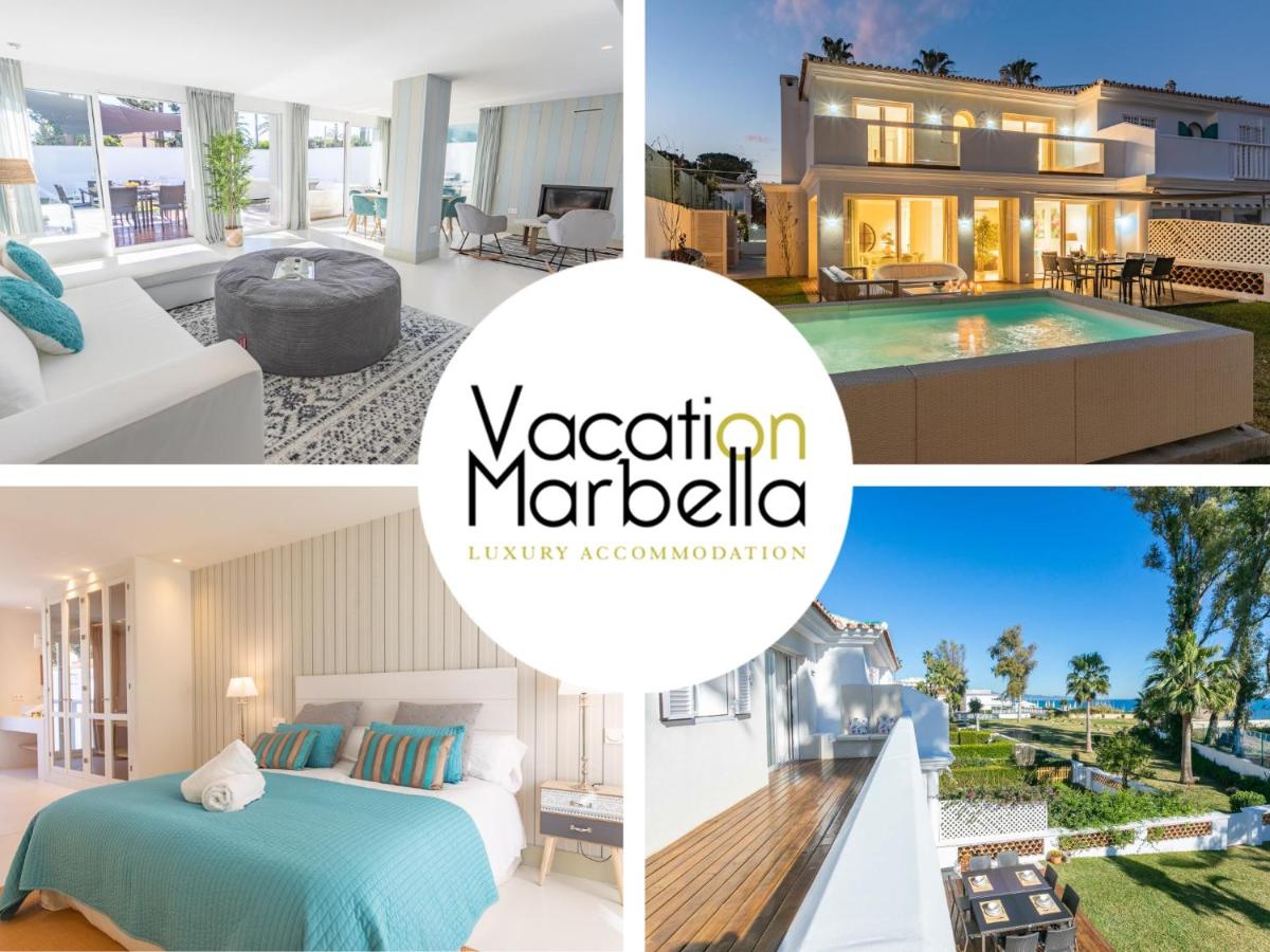 Beachfront 4 Bdrs. Ample villa. Private pool and BBQ (Spanje ...