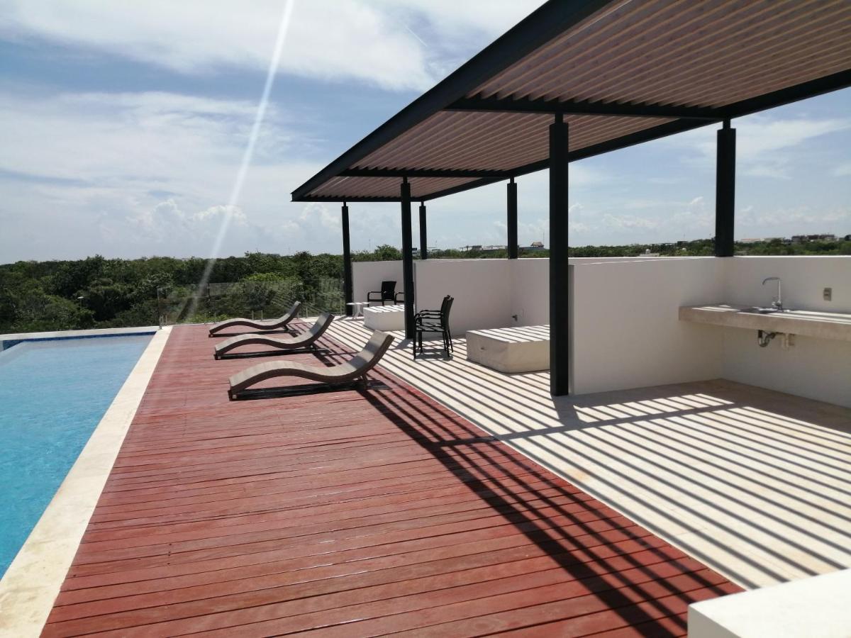 Rooftop swimming pool: Highline TULUM- lovely Apartment in the heart of Aldea Zama