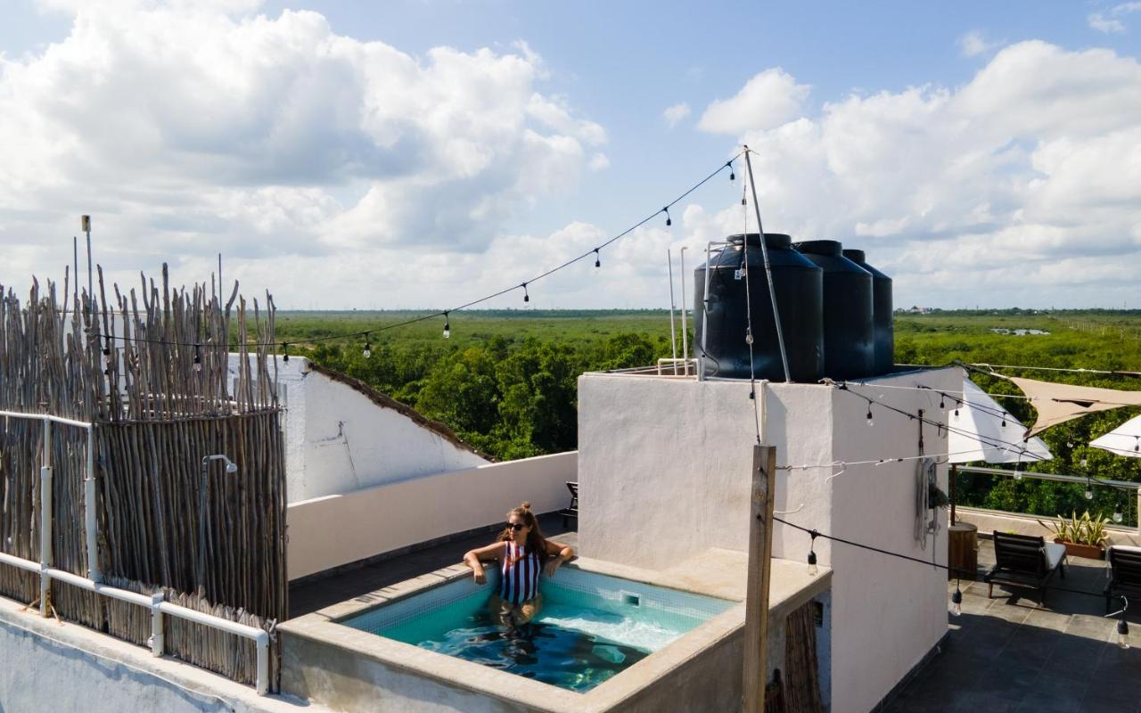 Rooftop swimming pool: Hostal Cuca Macuca
