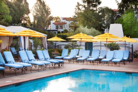 Heated swimming pool: Ojai Valley Inn