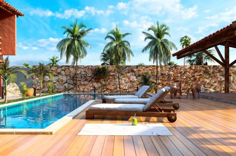 Casa na praia com piscina photo