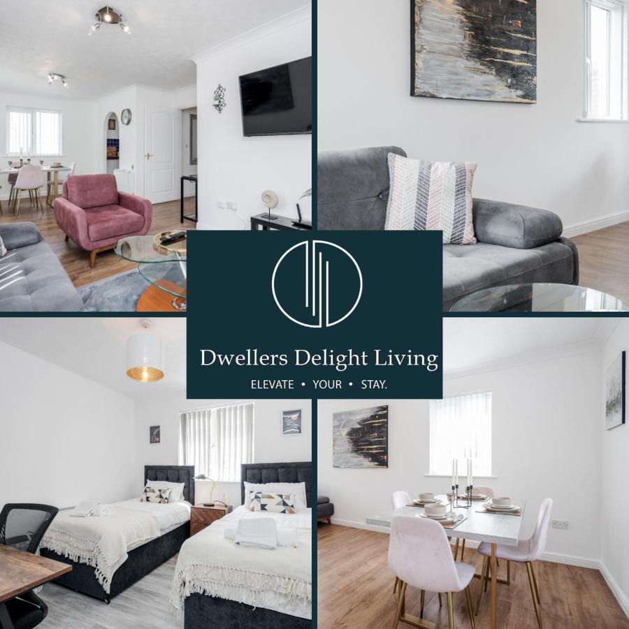 Dwellers Delight Living Ltd Serviced Accommodation Charming 3 Bedroom Flat, Chafford Hundred, Grays with Free Parking & Wifi photo