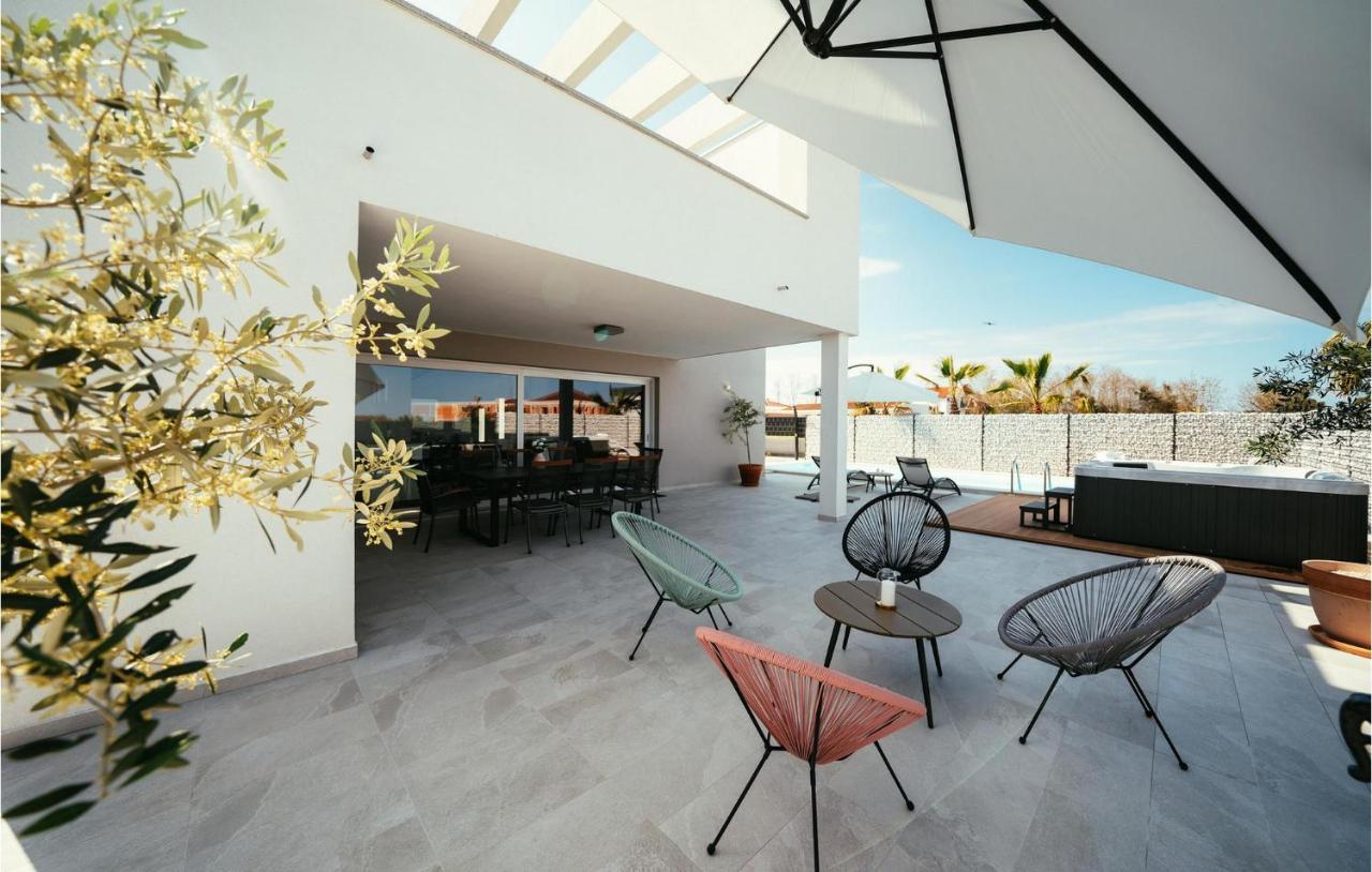 Open-air lounge terrace with outdoor furniture