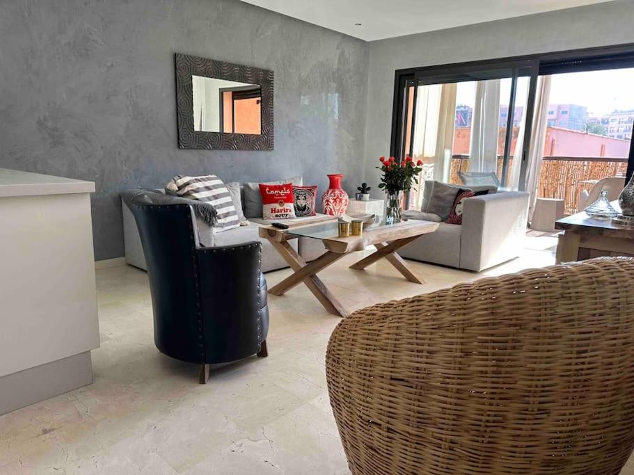 APP. Traversant au GUELIZ + Piscine sur le toit - 5