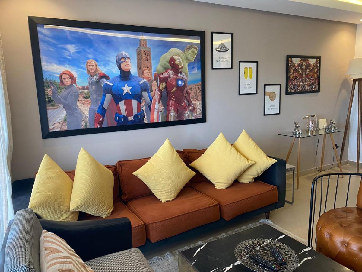 Luxueux Appart Hivernage avec vue sur L''Atlas