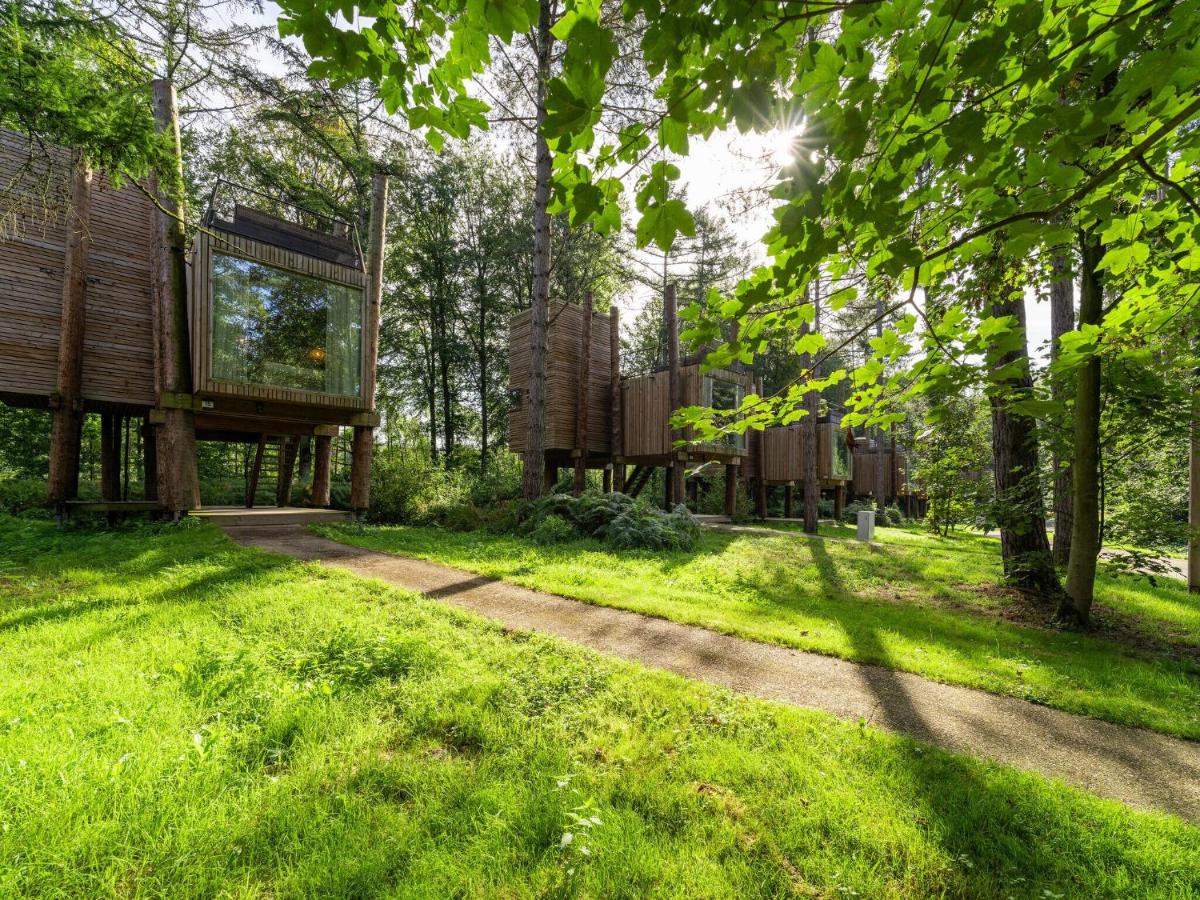 Een tuin van Belvilla Treehouse in woods
