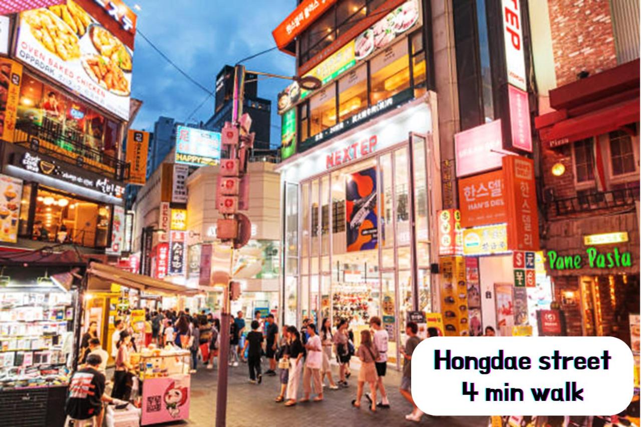 Hongdae&Sinchon 10min! 3 Beds, Late checkout, Bag storage, Parking, Pet, Netflix, Cook - 2