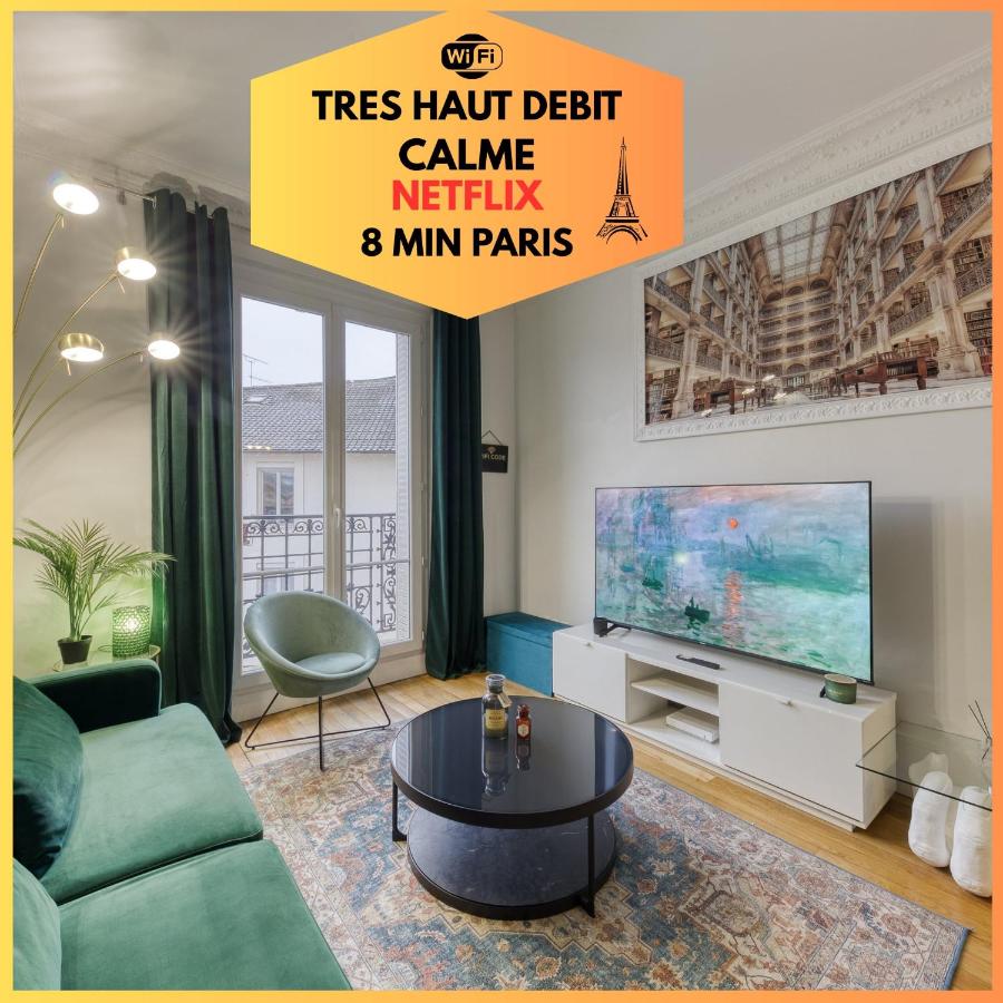 -L'émeraude de Louis XVI- Idéal pour Couple-Solo-Pro 8min de Paris-1min de la gare