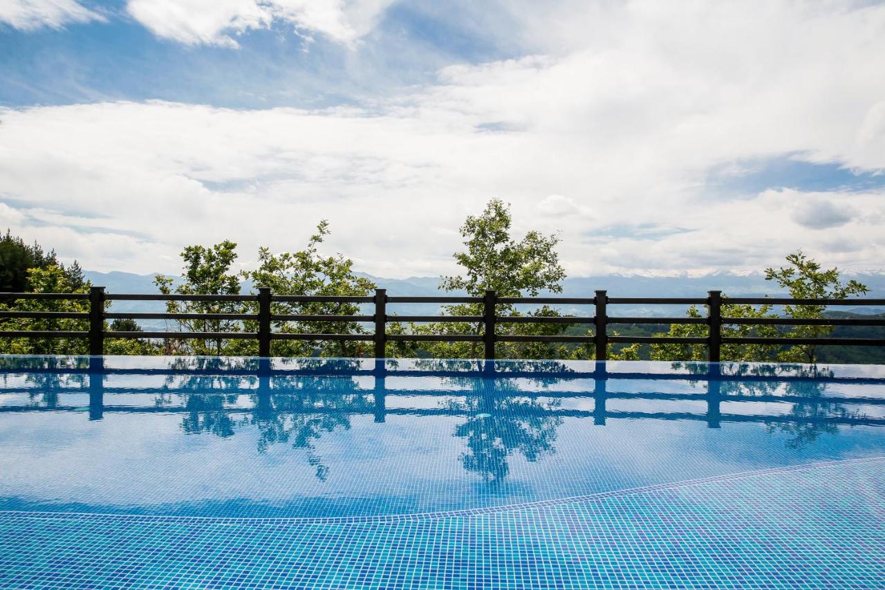 Heated swimming pool: Hotel Leshten
