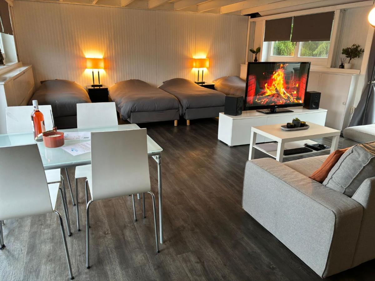 Boathouse Amsterdam with bikes