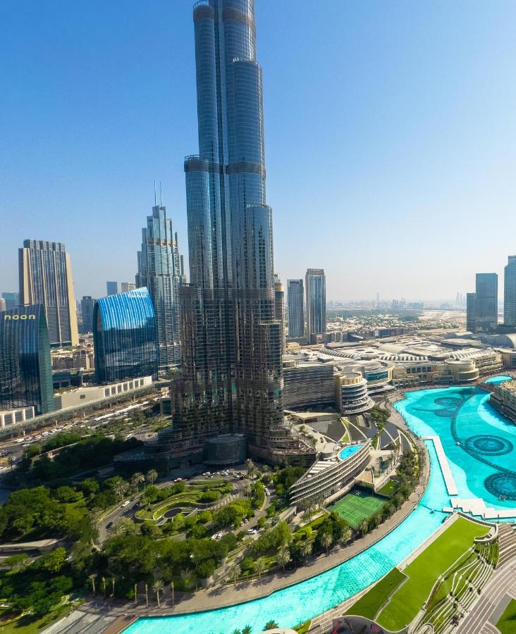 GRANDE SIGNATURE with a direct Burj Khalifa view and Private Fountain Show at high floor with DXB AIRPORT VIP Shuttle option for 6 guests