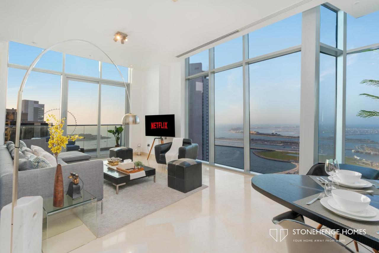 Sky-High 3BR in Trident Grand Residence in Dubai Marina & JBR with Epic Sea, Palm & Dubai Eye View