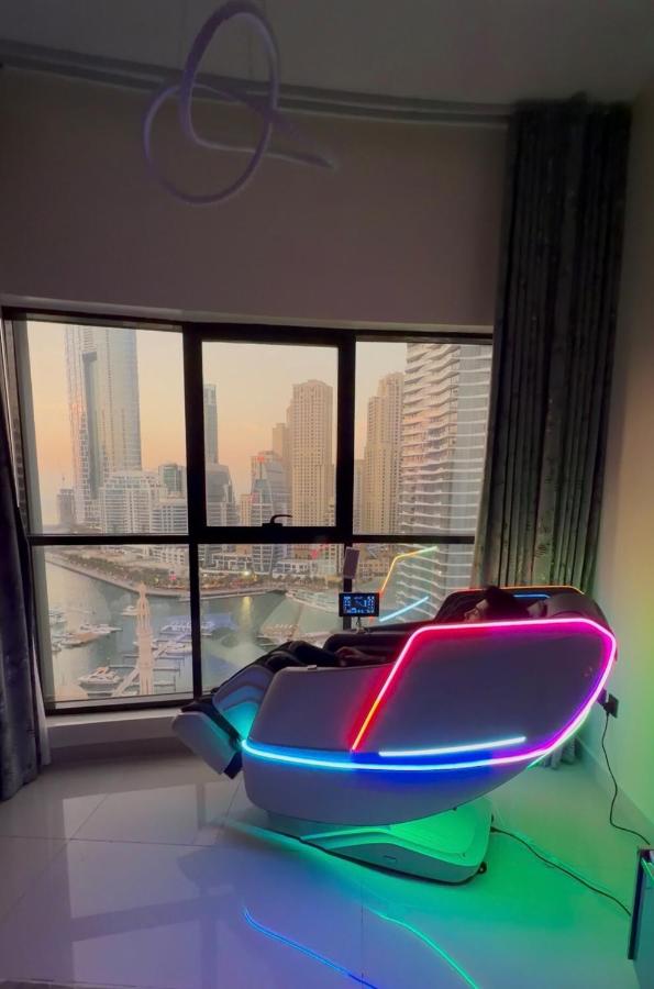 Futuristic luxury apartment, 360 lake view balcony