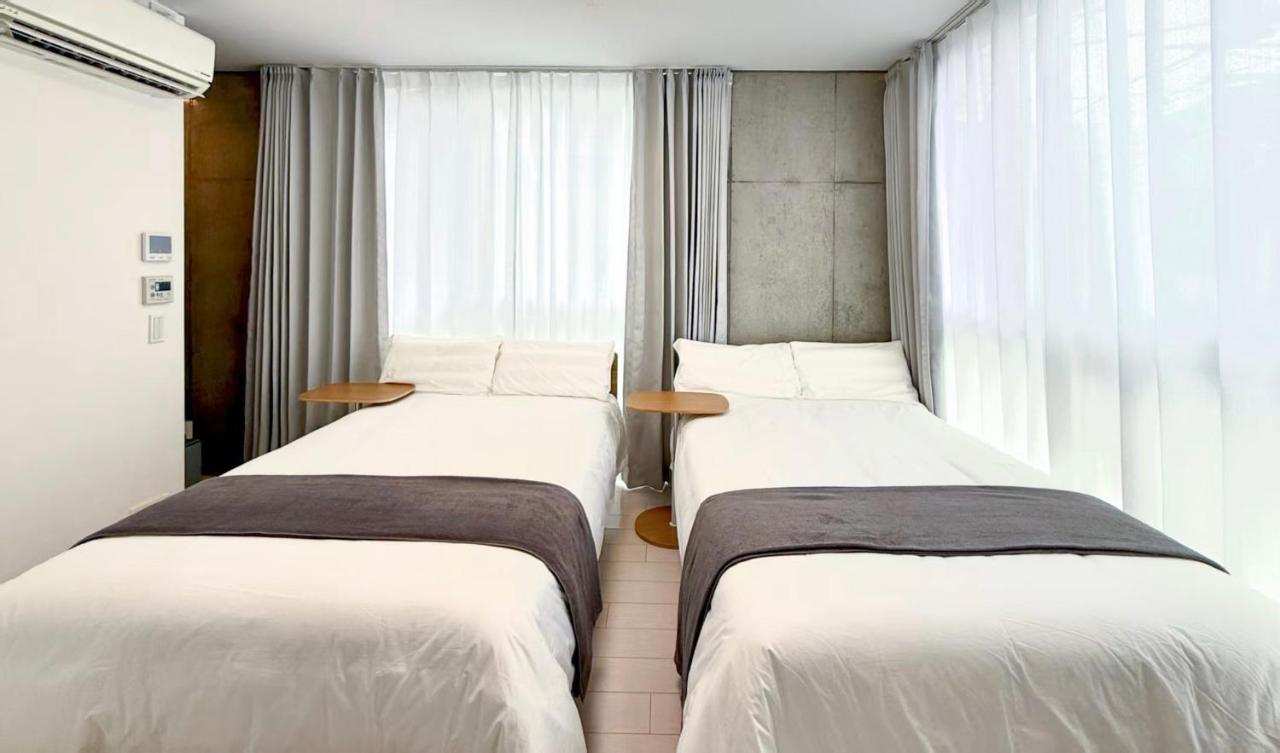 101Room,7-minute walk from Uguisudani Station located on the 1nd floor of an apartment-style building Twin room No elevator