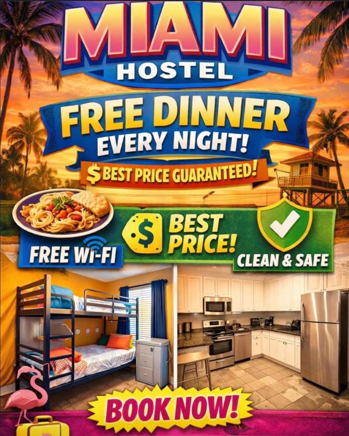 Image: The Miami Hostel -FREE Breakfast Waffles - FREE DINNER - Free Coffee or Tea - No Mix - Dorms Airport Downtown Wynwood Women Rooms -Men Rooms -Fast Wi-Fi - Free Coffee - 24hr check in Available