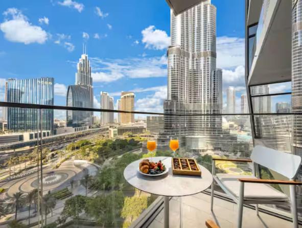 Vogue Vacation Homes, Downtown Address Residence near Burj Khalifa and Dubai Mall, Two Bedroom Apartment with Balcony and Burj Khalifa view, Access to all Amenities