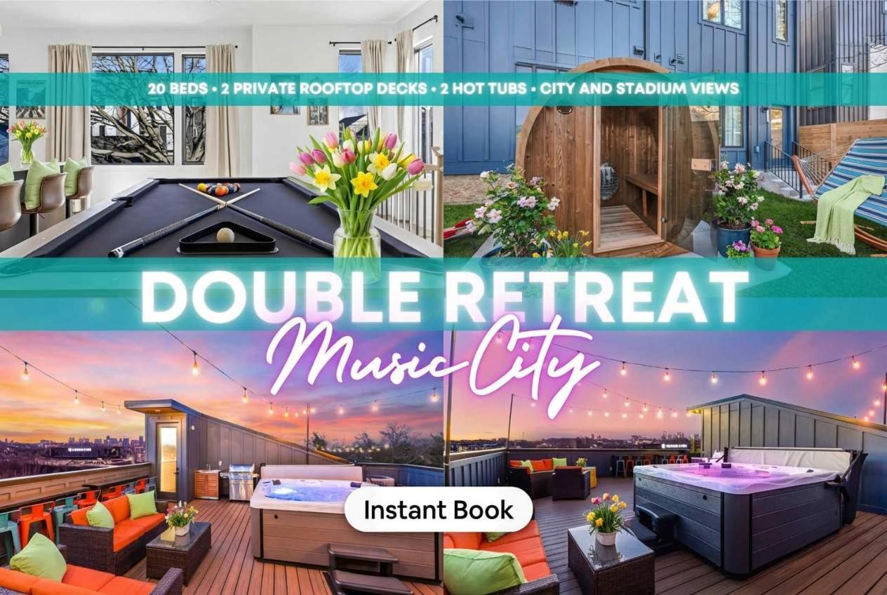 Rooftop Hot Tub Game Room Barrel Sauna Nashville