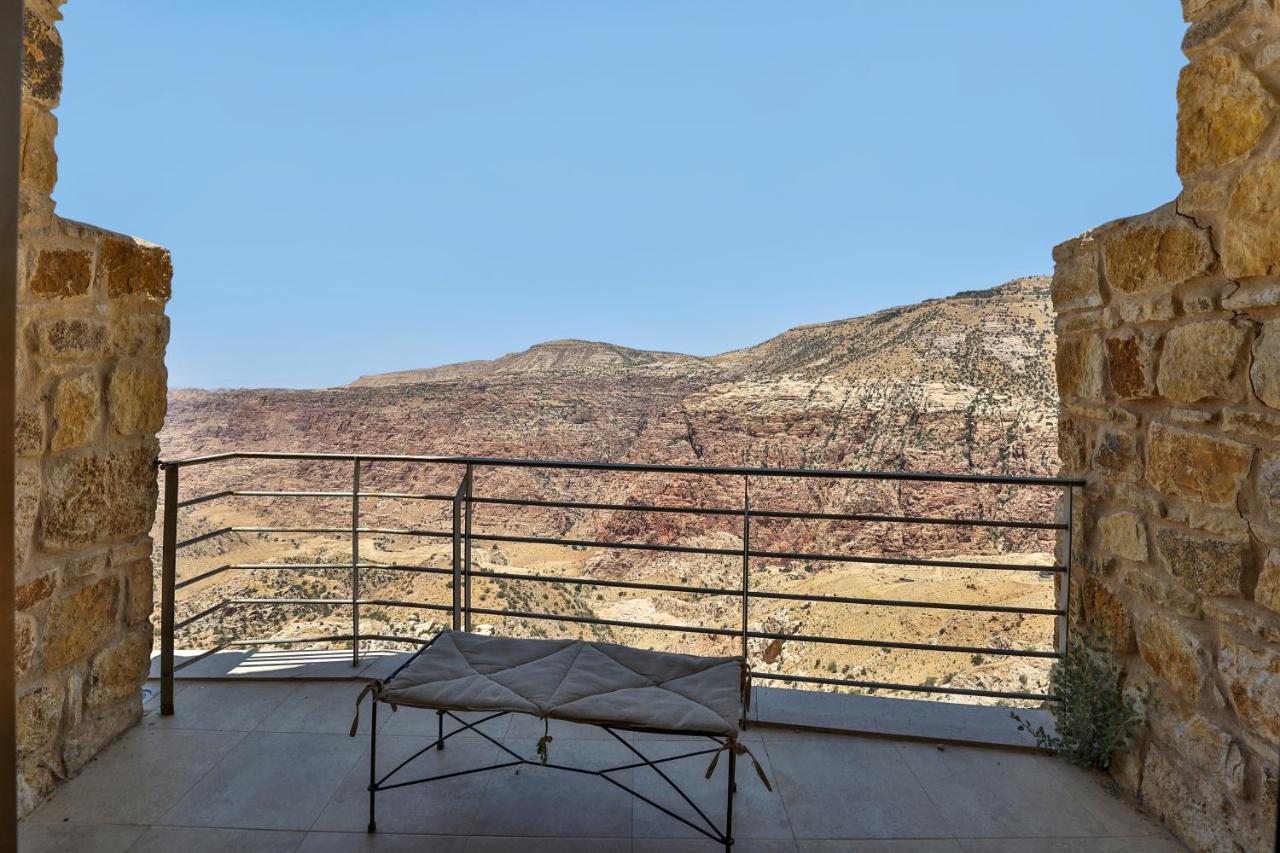 Looking over Wadi Dana from a balcony