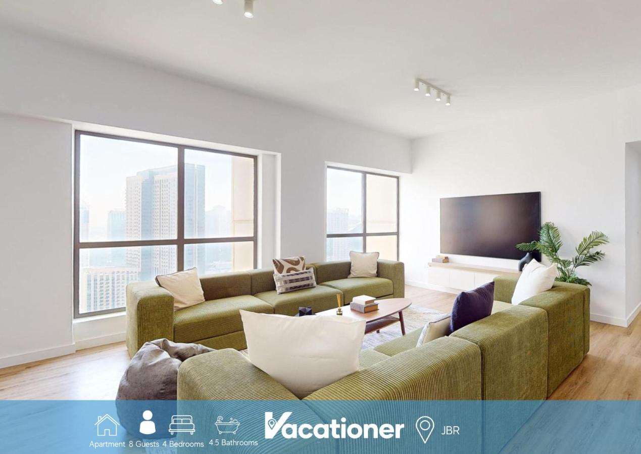 Vacationer Holiday Homes I Chic 4 Bed with Office l Epic Marina Views l Steps from JBR Beach, JBR Walk & More