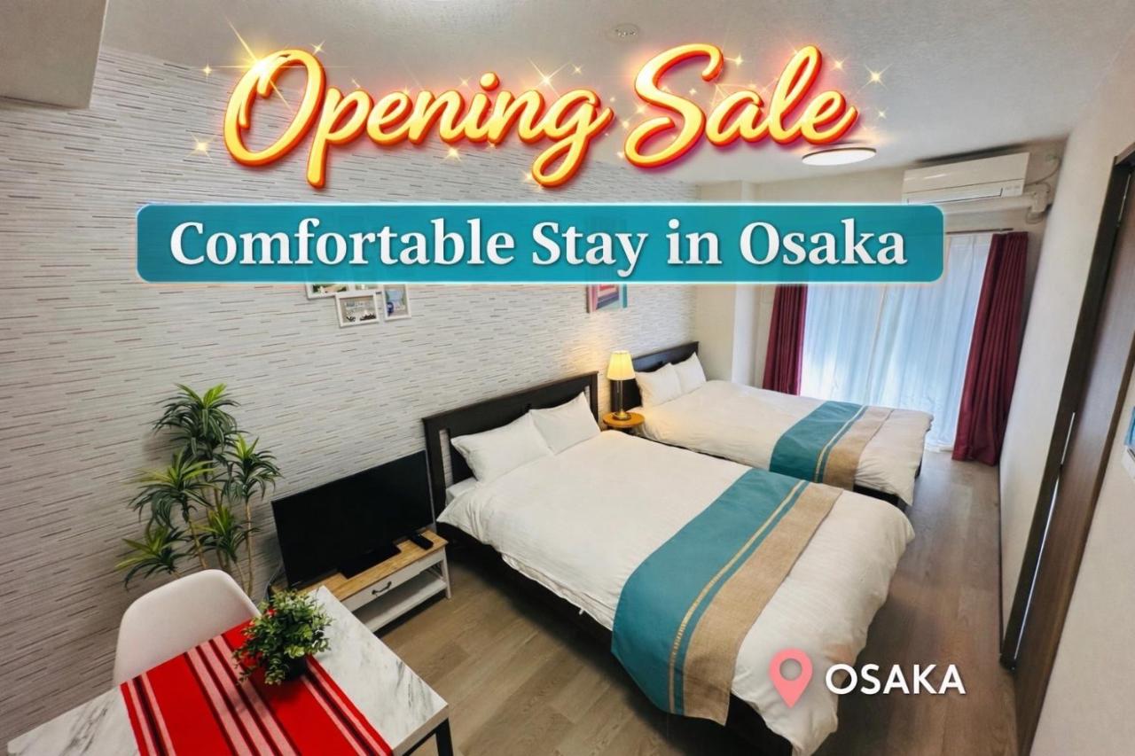 1101 Newly built stay perfect for families! Just 1 min to Kuromon Market, 8 min walk to Dotonbori, 9 min to Shinsaibashi!