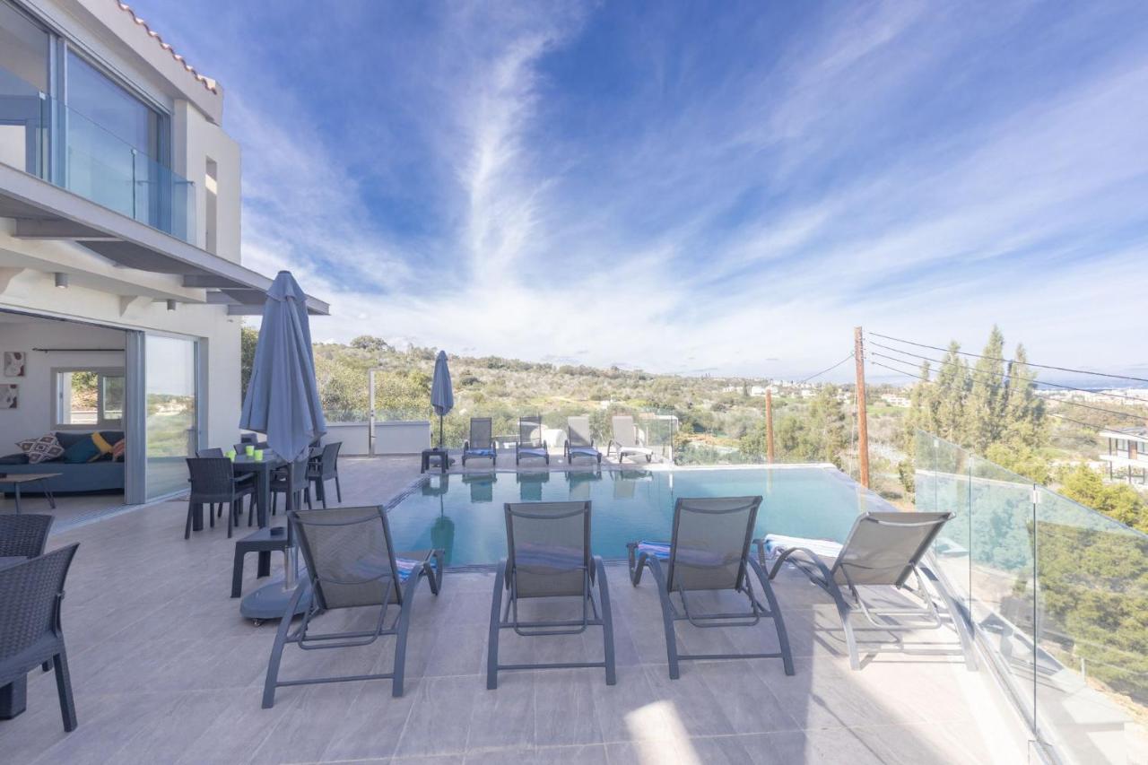 Villa Kypriana Sea Views Walk To Beach & Strip Sleeps 8 Pool