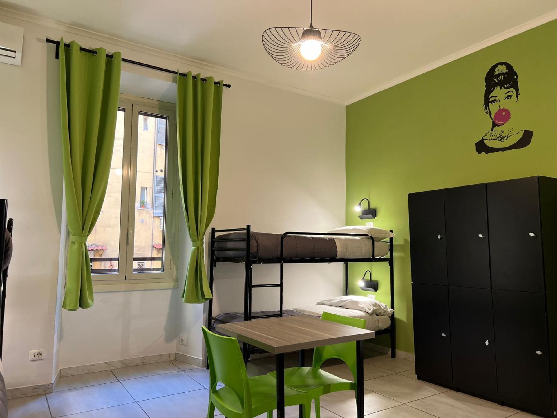 Bed in 6-Bed Female Dormitory Room with External Shared Bathroom