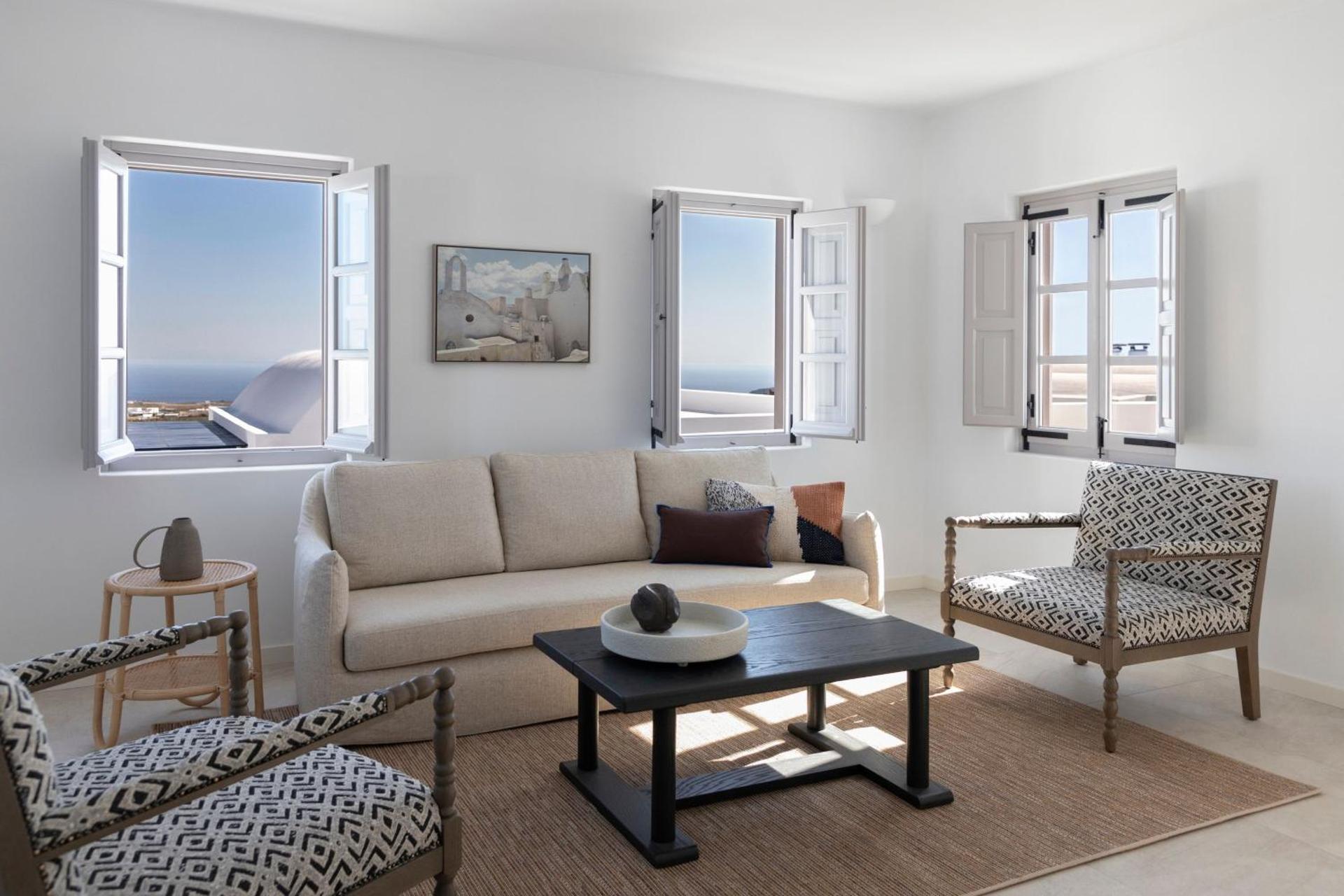 Aegean Suite, 1 Bedroom Suite, 1 King, Inland view, Balcony