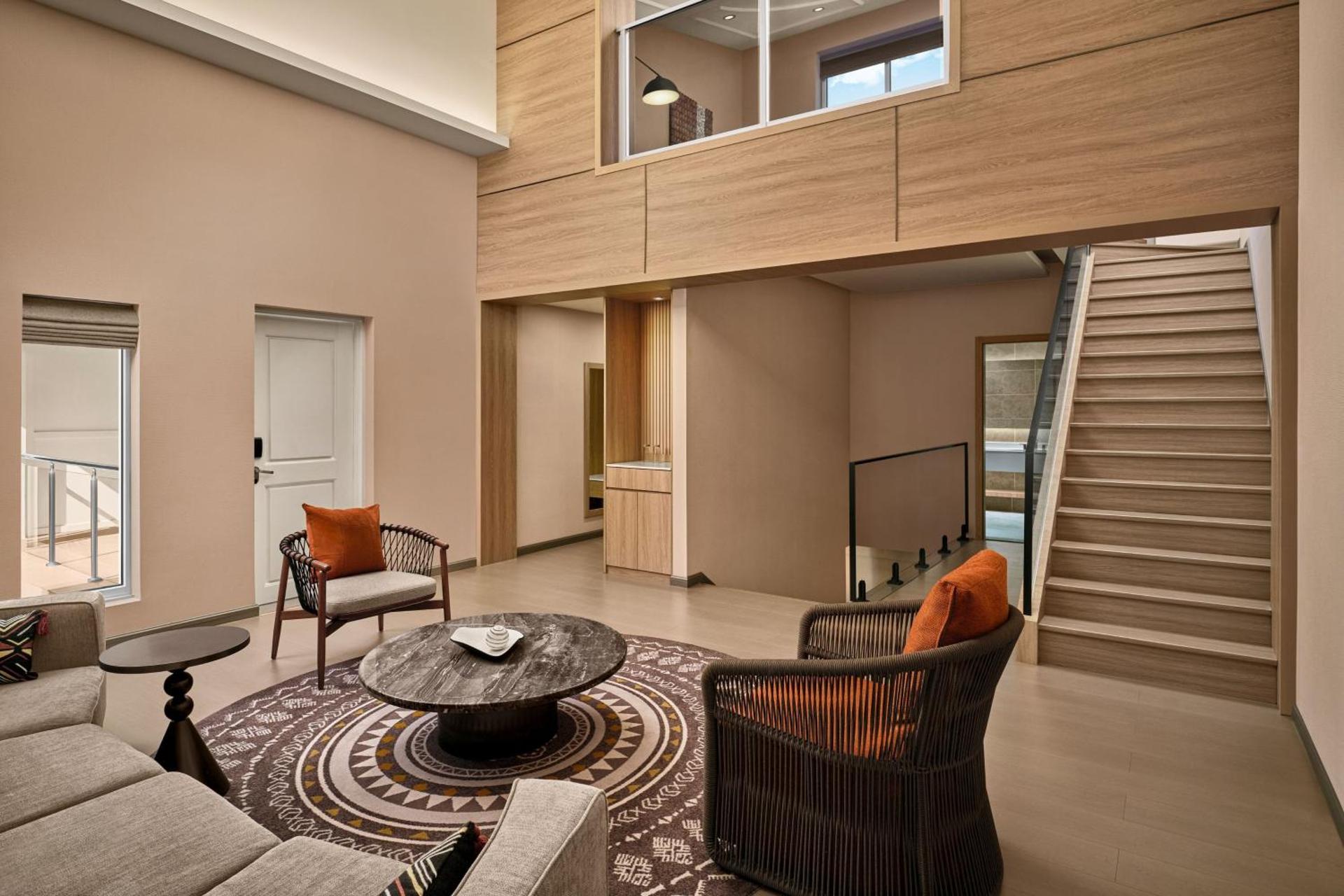 One King Bedroom Split-Level Suite