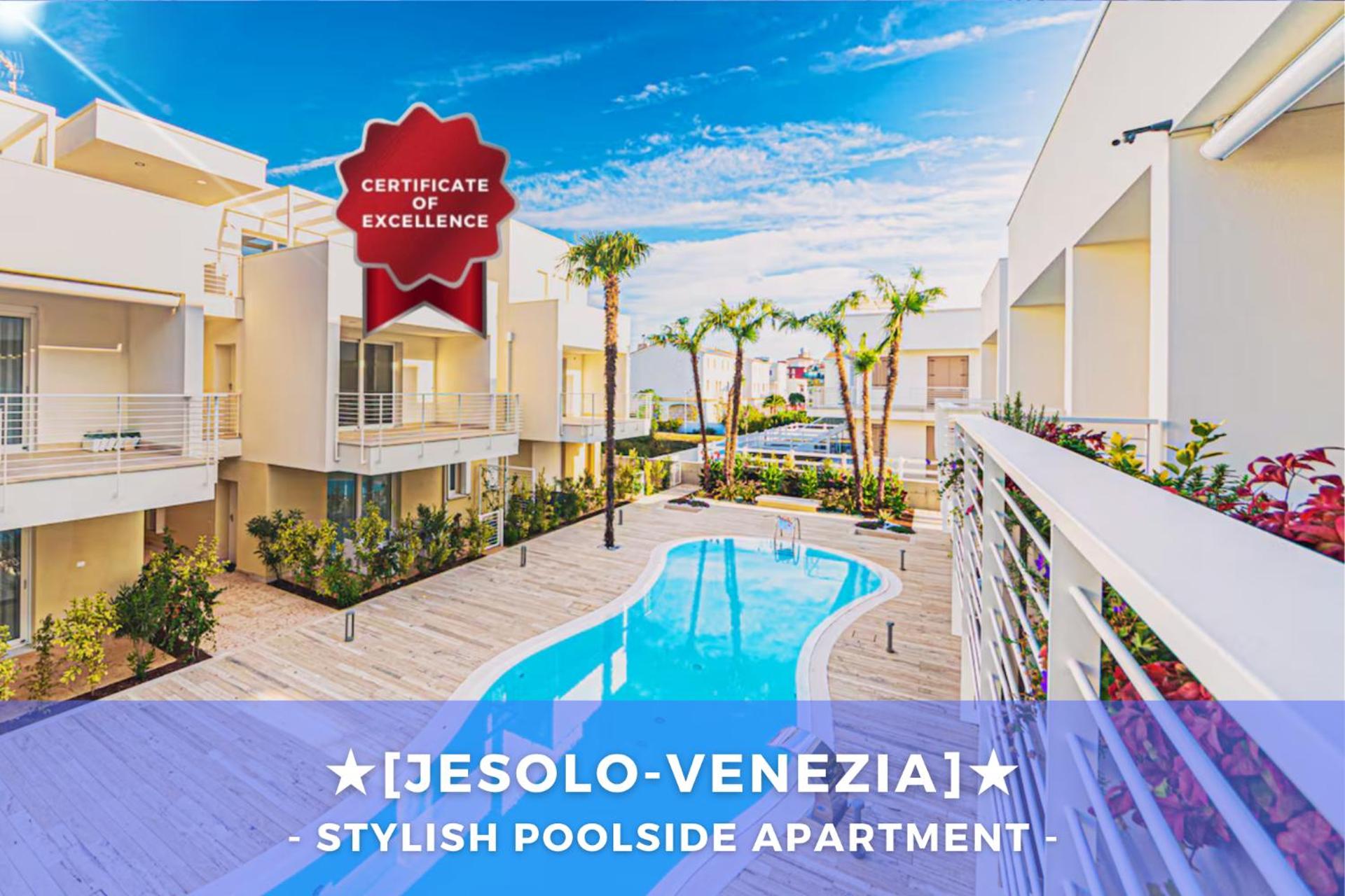 Stylish Poolside Apartment, Jesolo-Venice