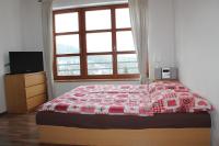 Postel nebo postele na pokoji v ubytování Vysokohorský apartmán Cihlářka